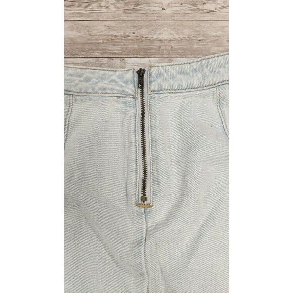 Pacsun Womens Size 25 Blue Solid Back Zipper Light Wash Mini A Line Denim Skirt - Picture 5 of 8